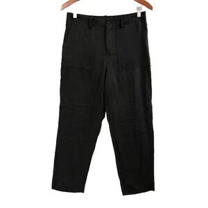 Evereve Dress Pants Womens Medium Black Tapered Leg High Rise Business Teacher